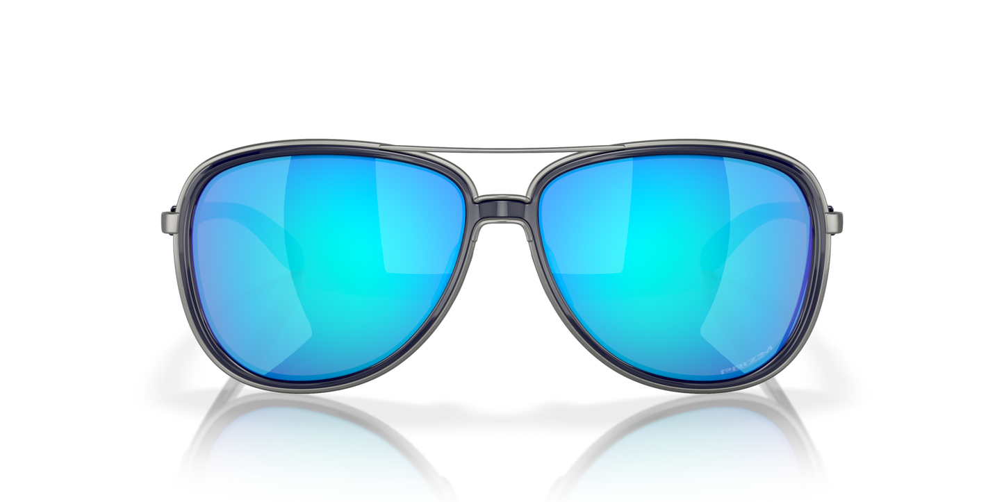 Oakley Split Time Navy/Satin Chrome w/ PRIZM Sapphire Iridium Polarized