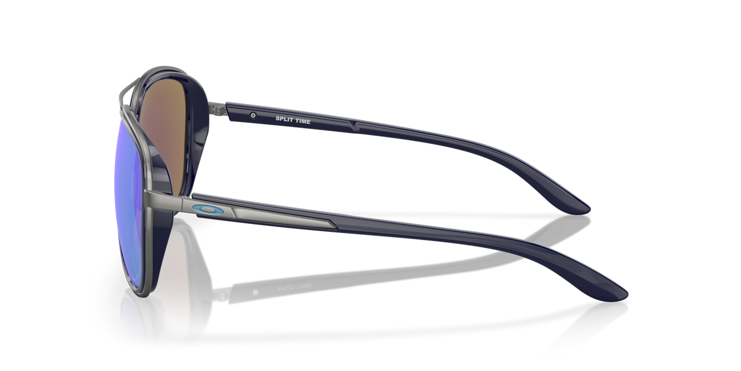 Oakley Split Time Navy/Satin Chrome w/ PRIZM Sapphire Iridium Polarized