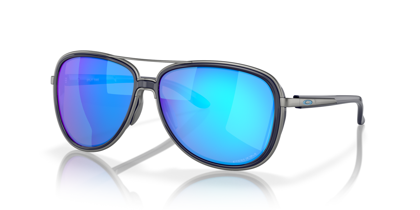 Oakley Split Time Navy/Satin Chrome w/ PRIZM Sapphire Iridium Polarized