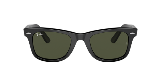 RAY-BAN Wayfarer Bio-Acetate Sunglasses - Polished Black/Green