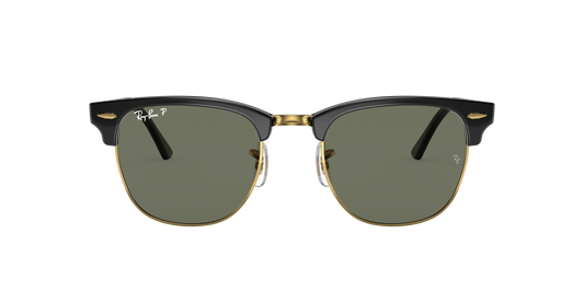 RAY-BAN Clubmaster Black Crystal Green Polarized