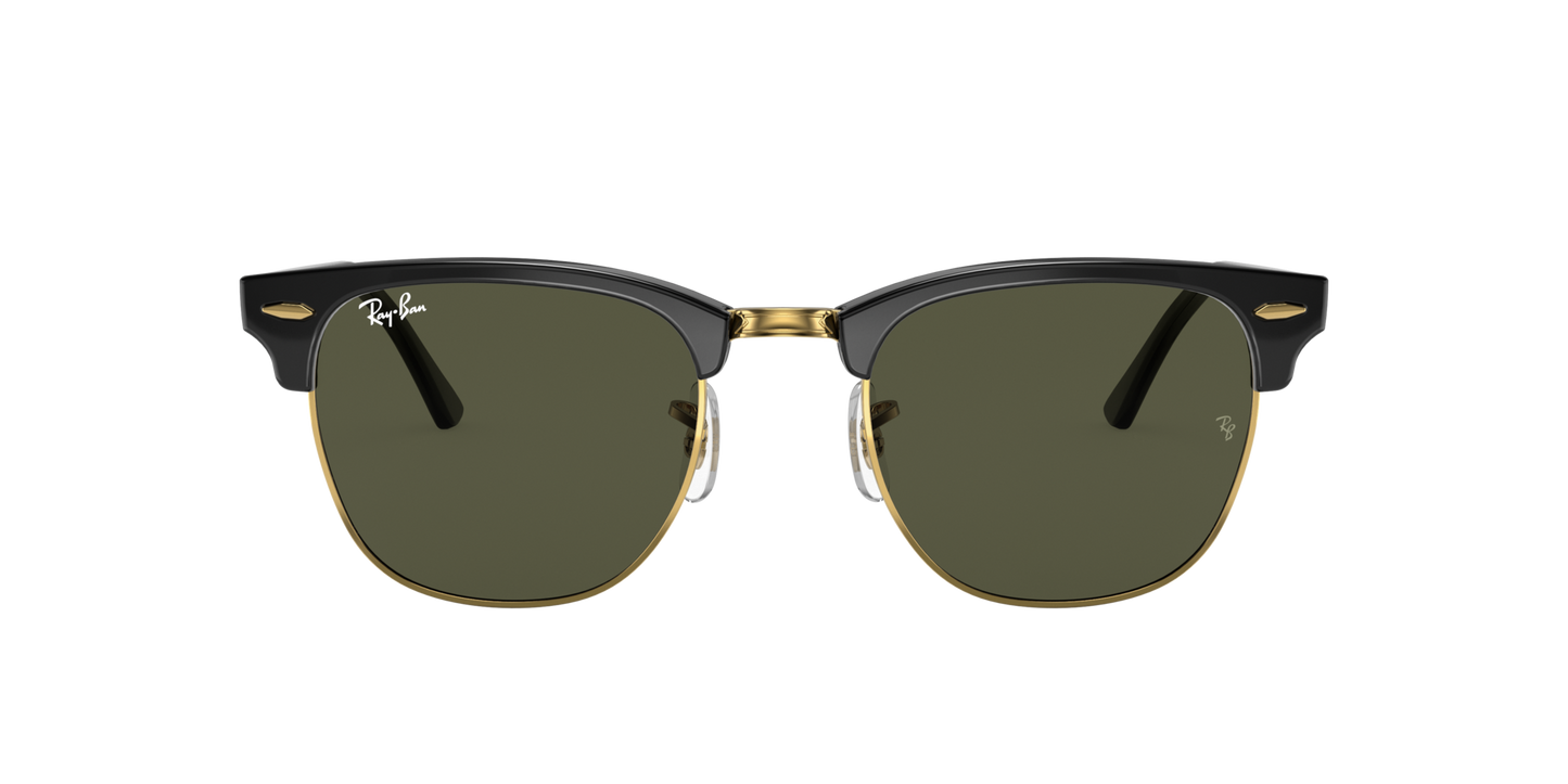 RAY-BAN Clubmaster Ebony w/ Arista Crystal Green