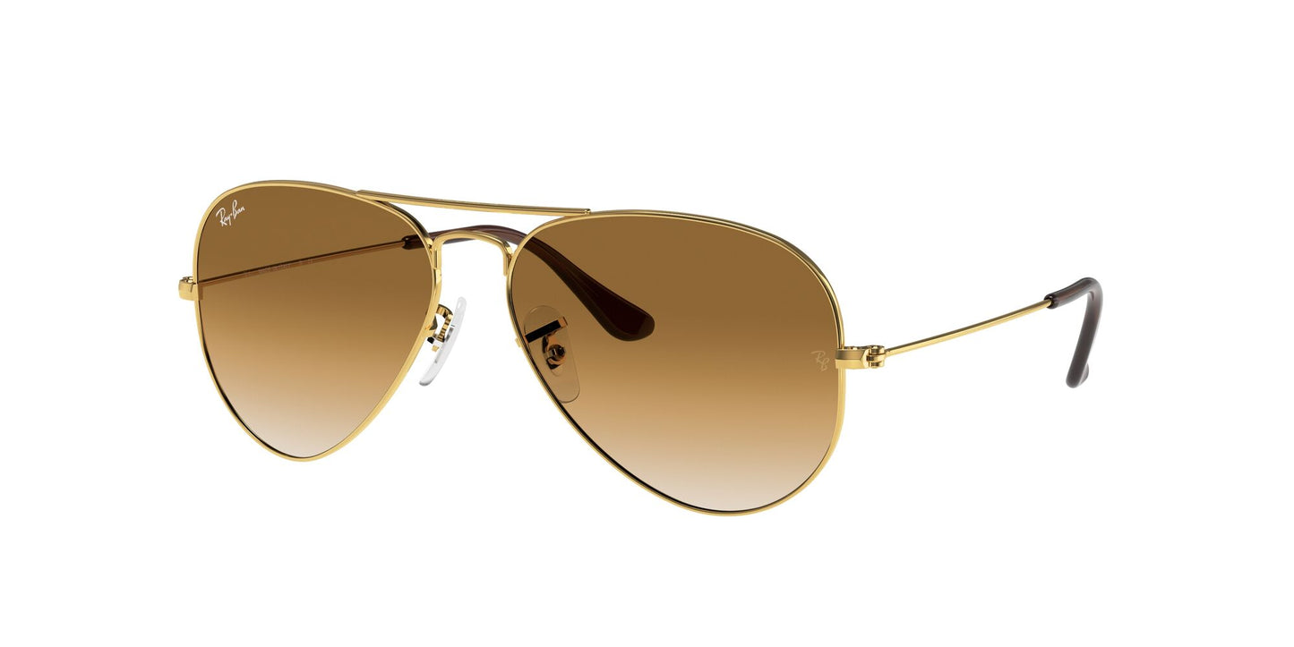 RAY-BAN Aviator Gradient Gold w/ Light Brown