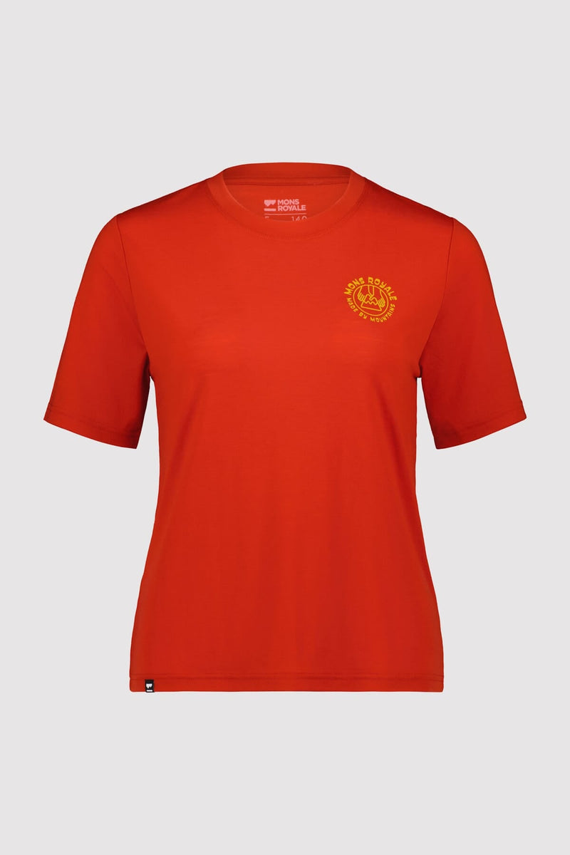 Mons Royale - Women's Icon Relaxed Tee - Retro Red