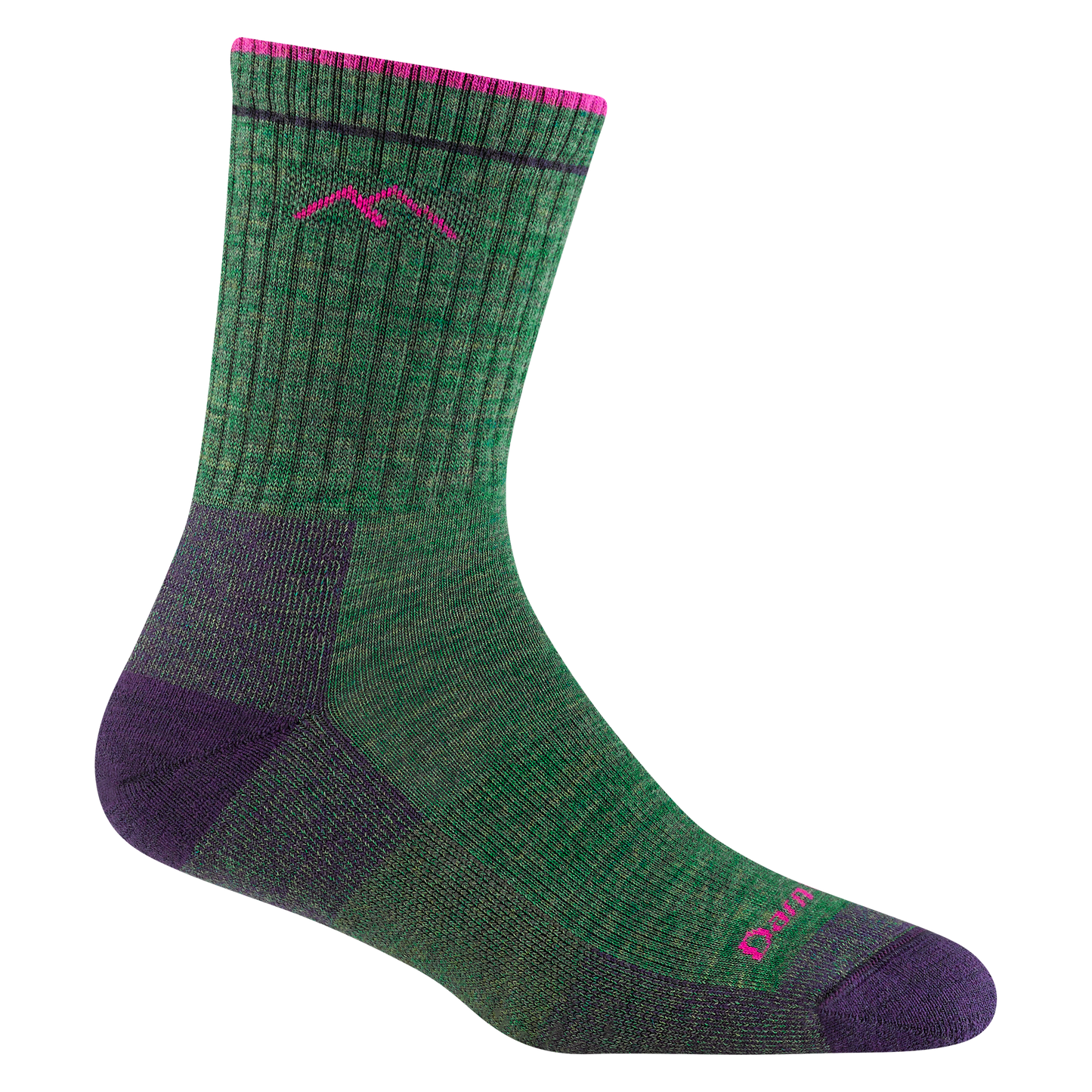 Darn Tough Women's Hiker Micro Crew Midweight w/ Cushion - Moss Heather
