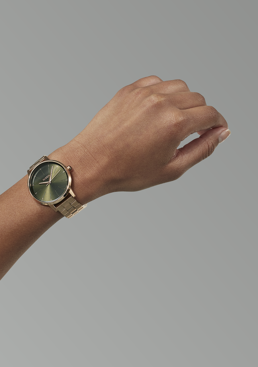 Nixon Kensington - Rose Gold/Olive Sunray