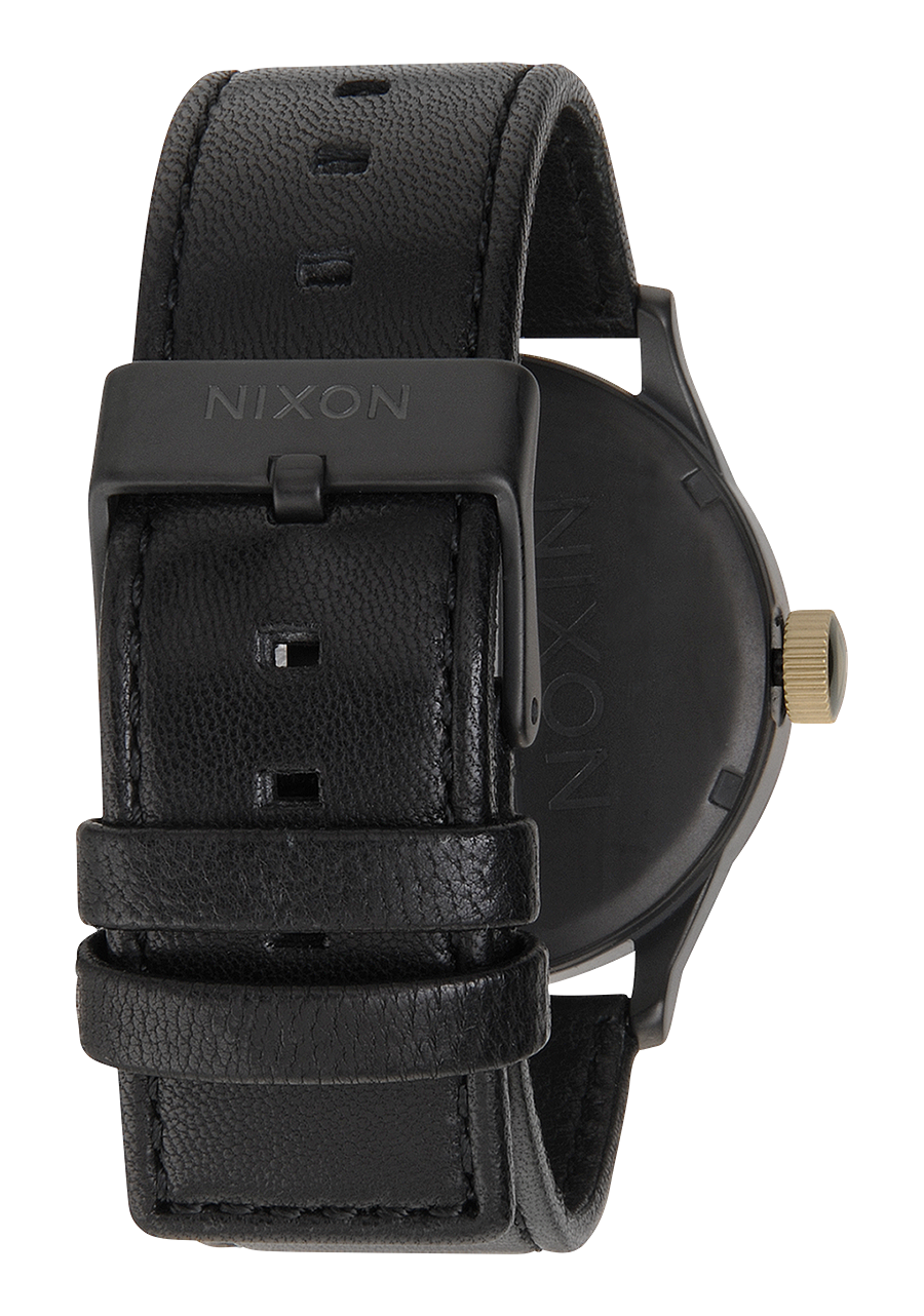 Nixon Sentry Leather - Matte Black/Gold
