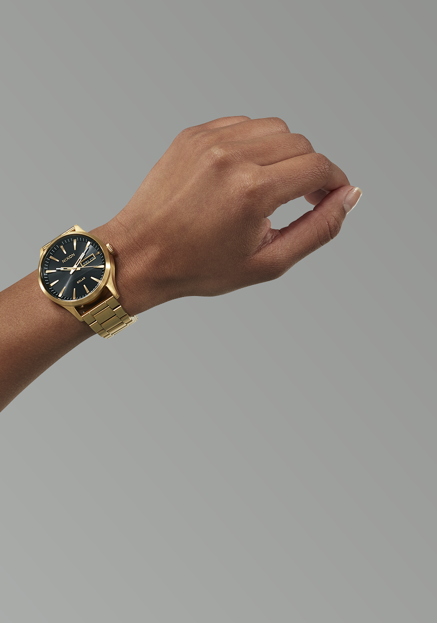 NIXON Sentry Solar Stainless Steel - All Gold / Black