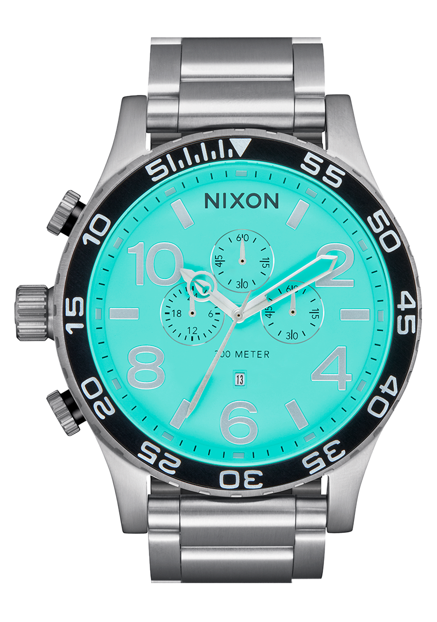 NIXON - 51-30 Chrono - Silver/Turquoise