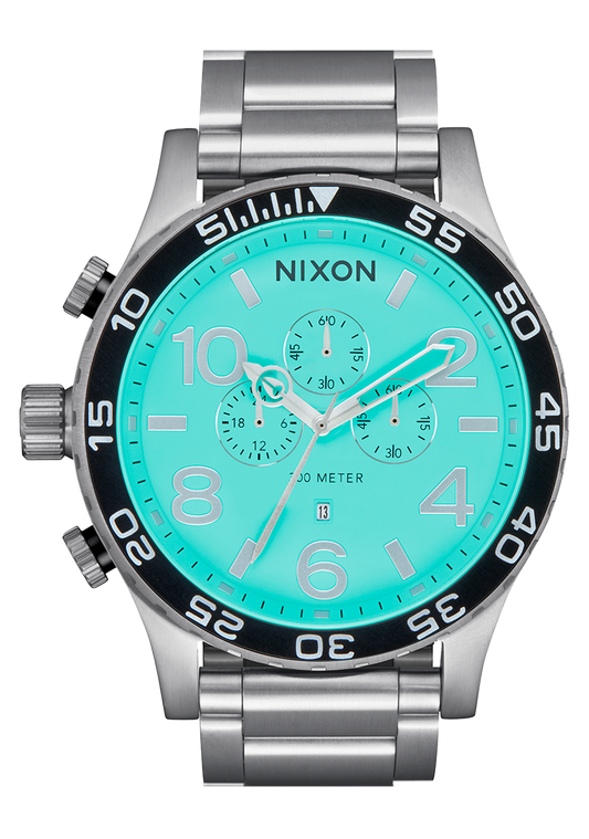 NIXON - 51-30 Chrono - Silver/Turquoise