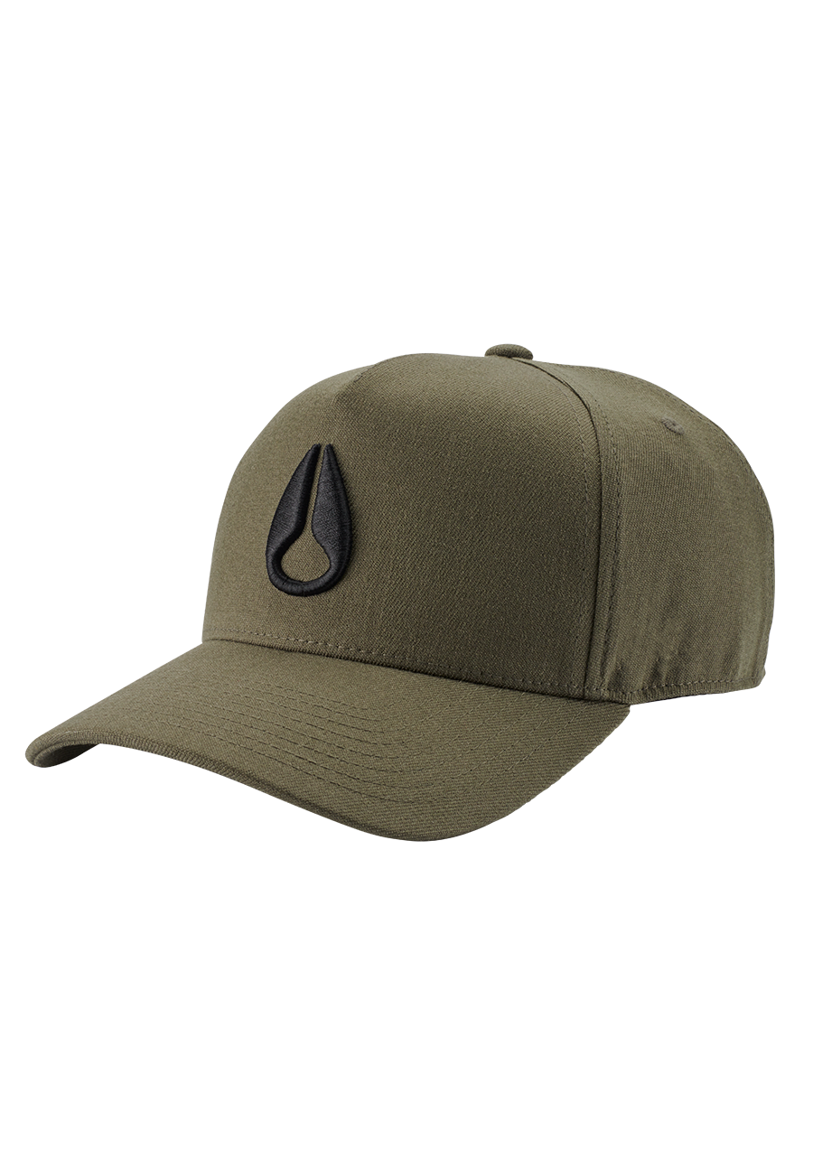 Nixon Deep Down Athletic Snapback - Olive/Black