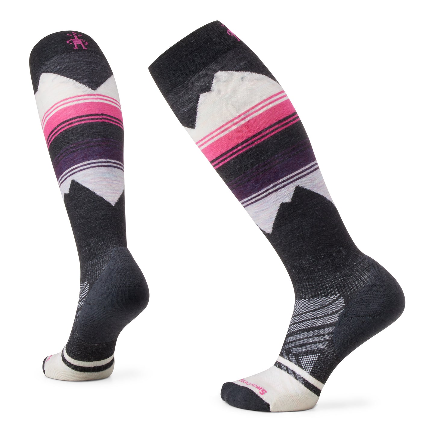 SMARTWOOL Women's Ski Targeted Cushion Pattern OTC Ski CHARCOAL