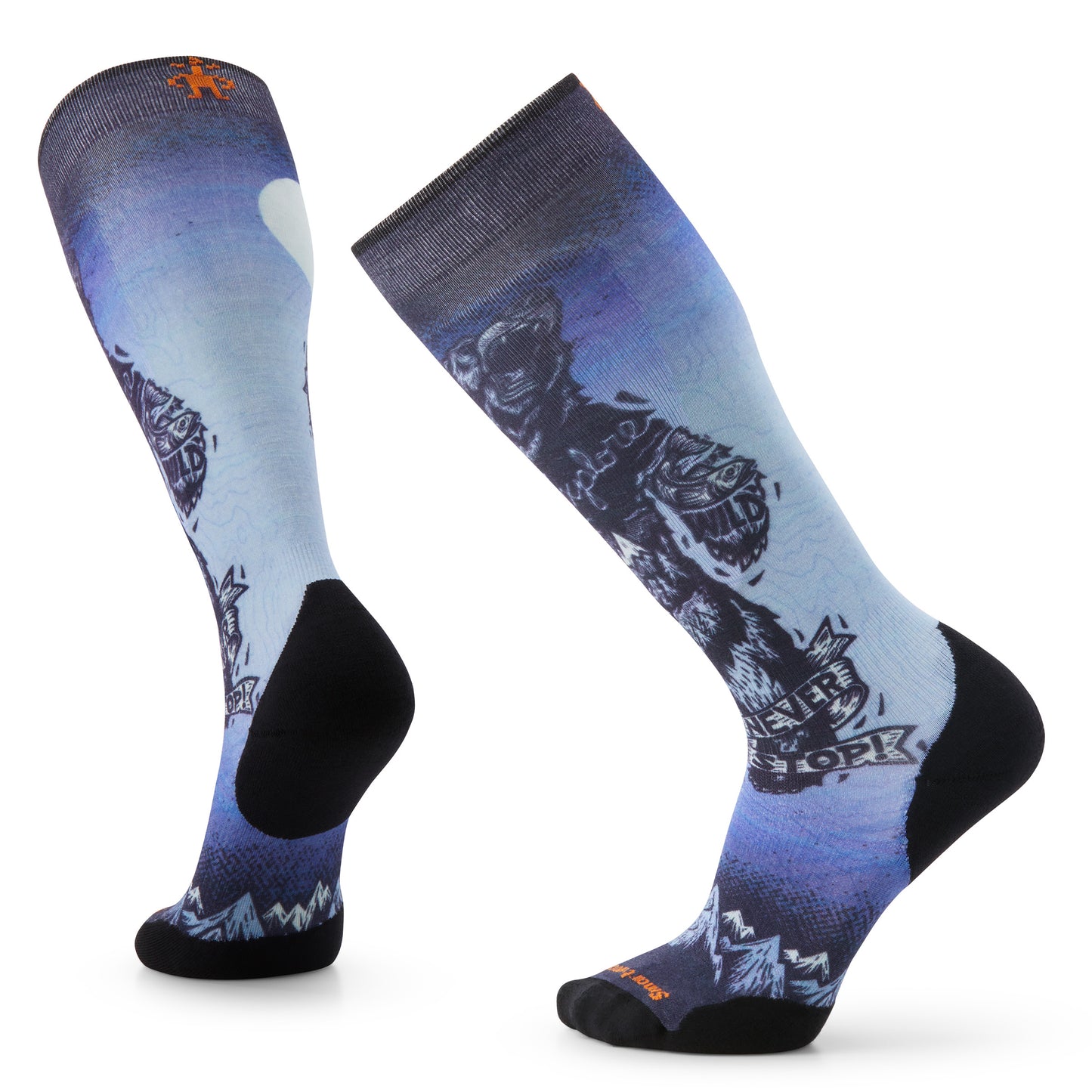 SMARTWOOL Ski Targeted Cushion Always Explore Print