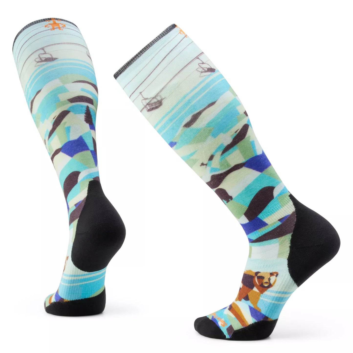 SMARTWOOL Ski Targeted Cushion Bear Country Print Ski CAPRI