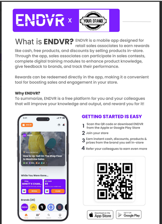 ENDVR One Pager for Retailers