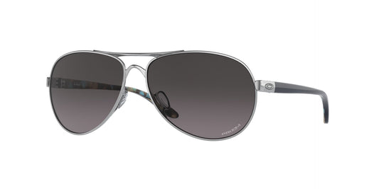 Oakley Feedback - Polished Chrome w/ Prizm Grey Gradient