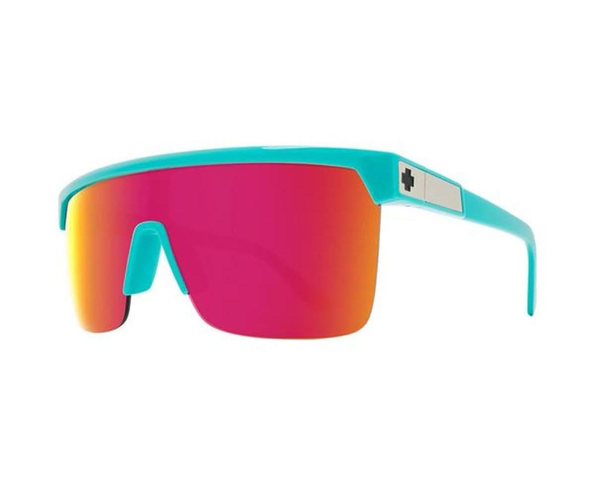 SPY Flynn 5050 Teal Happy Gray Green with Pink Spectra Mirror