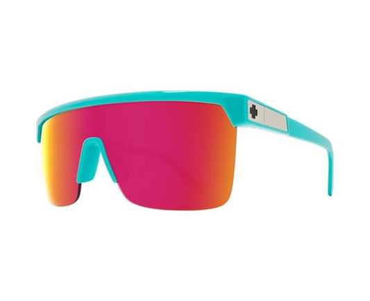 SPY Flynn 5050 Teal Happy Gray Green with Pink Spectra Mirror