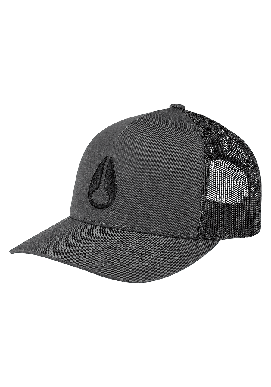 Nixon Iconed Trucker Hat Charcoal / Black