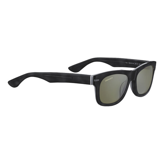 SERENGETI Foyt Shiny Black Transparent Layer, Mineral Polarized 555nm Lens
