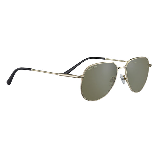 SERENGETI Haywood Small Shiny Light Gold, Mineral Non Polarized 555nm Lens