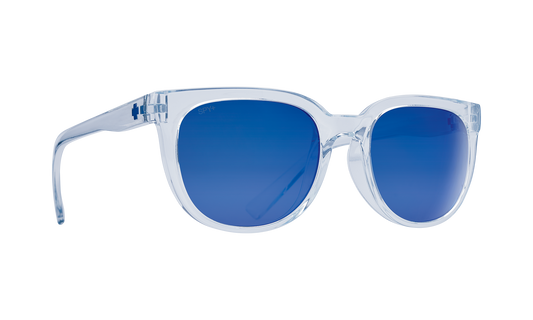SPY BEWILDER TRANSLUCENT LIGHT BLUE - GRAY WITH NAVY SPECTRA MIRROR